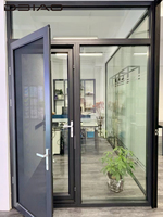 Ventana Moderna Integrada de Acero Inoxidable con Marco de Aluminio y Aislamiento Térmico y Acústico para Apartamentos