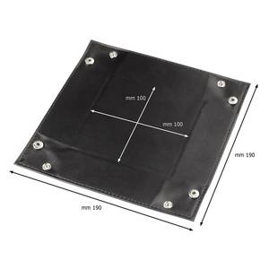 Vassoio portaoggetti in PU nero 10x10 cm per organizer da scrivania e cassetti - Product Image 3