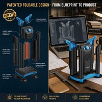 Séchoir à bottes professionnel à air forcé haute performance, 4 conduits d'air détachables, double contrôle de température (35-55°C), certifié CE, sèche 2 paires