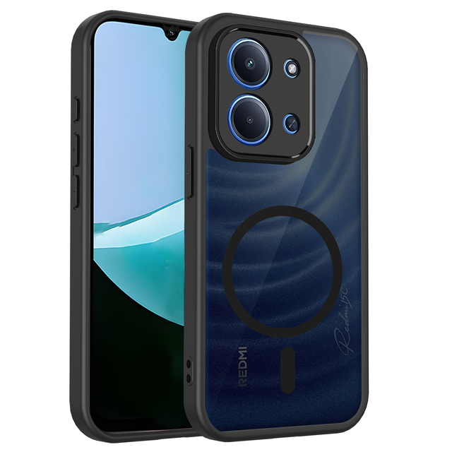 Magnetic for Xiaomi Redmi 15C 15 A5 4G A3 Mil-Grade Drop Protection Translucent Matte Shockproof Anti-Fingerprint Phone Cover