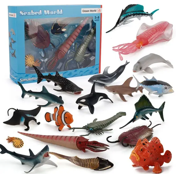 Simulation Sea Life Animals Model Kit Action Figures Miniature Education Kids Toys