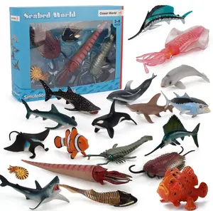 仿真海洋生物动物模型套件动作人物微型教育儿童玩具