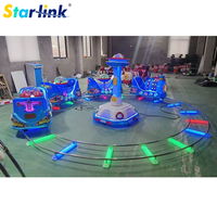 Train électrique commercial pour enfants sur rail, mini-attraction de montagnes russes à piles pour parcs d'attractions et centres commerciaux Starlink >500kg