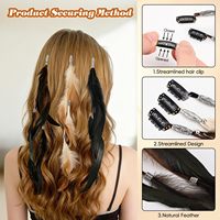 Offre Spéciale Boho plume Clip accessoire cadeaux plume Extensions de cheveux Clip dans les plumes de cheveux pour les femmes carnaval fête coiffure