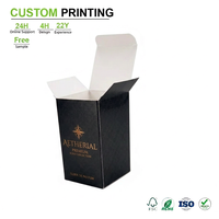 Boîtes à parfum personnalisées en texture marbre noir avec intérieur blanc et impression en lettres dorées pour la vente en gros de parfums de luxe