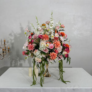 Nouvelle grande boule de fleurs artificielles, centre de table, boule de fleurs colorée en soie pour la décoration de table de mariage ou d'événement - Product Image 1