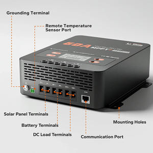 블루투스 어댑터가없는 방열 60A MPPT 태양열 충전 컨트롤러 <span class=keywords><strong>12V</strong></span>/24V/36V/48V 충전 컨트롤러 - Product Image 5