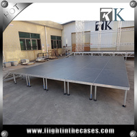 Scène mobile RK Professional Service 1x1 m avec plate-forme de scène carrée et jambe de scène réglable