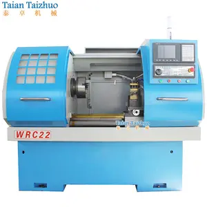 Mesin Pemotong Roda Berlian/Roda Logam Campuran CNC Mesin Perbaikan Pelek Bubut Wc22 dari Taian Taizhuo