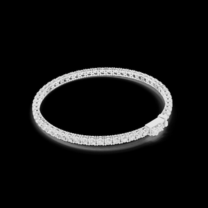 Bracelet tennis en diamant de laboratoire classique en or 14K 18K, bijoux élégants et luxueux pour femmes, style quotidien - Product Image 4