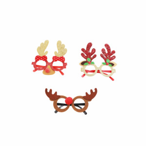 Gafas de Navidad con Luces <span class=keywords><strong>Holan</strong></span> para Niños, Plástico Resistente y Fieltro Hecho a Mano, Regalo Navideño para Fiestas - Product Image 1