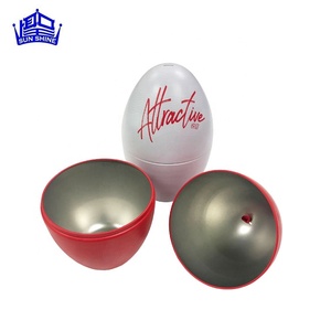 Egg Shape Tin Case Box for Easter Tin Can with Ribbon Metal Gift Box