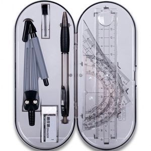 School <b>Office</b> Stationery Painting 8 Piece Compass Ruler Kits Student Exam <b>Drawing</b> Tool Protractor Set - Product Image 4
