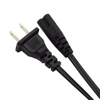Kabel Ekstensi 1.5m US 2 Pin Prong ke IEC320 C7, Kabel Daya Lampu LED, Kabel Daya Laptop Model Angka 8 Amerika Untuk Speaker PS4 XBOX