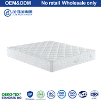 Matelas à ressorts ensachés certifié Jiabaijia avec surmatelas, OEM ODM, taille personnalisée, vente en gros pour projets hôteliers