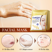 Masque facial en feuille SADOER au collagène anti-âge, raffermissant, éclaircissant et hydratant, avec réparation douce pour les peaux rugueuses, tous types de peaux