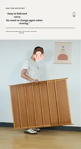 Zapatero plegable de pared de madera, organizador de entrada estrecha que ahorra espacio <span class=keywords><strong>para</strong></span> dormitorio, sala de estar y <span class=keywords><strong>armario</strong></span> - Product Image 4