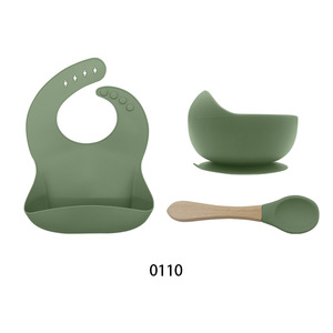 Food-grade Silicone Tableware Set for Mother and Baby, 8-piece Baby Feeding Plate Set with Bowl, Fork and Spoon for Complementar - Product Image 3