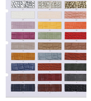 Cuir synthétique PVC gaufré à motif de peau de grain de crocodile à bas prix pour chaussures sacs