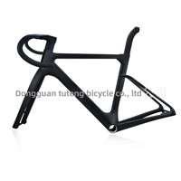 Rangka Sepeda Road Bike MAGICBROS MG-FR30 Serat Karbon Hitam Berkualitas Tinggi Tanpa Tanda, Laris Manis, Ukuran 700C, Rem Cakram, Lapisan Powder Coating