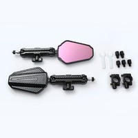 Pièces de moto générales tendance, rétroviseur de moto tout-terrain noir réglable en angle et pliable