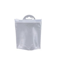 Sac de rangement en PVC transparent épaissi auto-scellant pour bijoux, fermeture à glissière pour vêtements, emballage de bracelets, type plastique PE