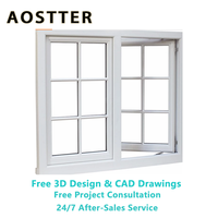 Ventana Abatible de PVC-U AOSTTER con Triple Acristalamiento Insonorizado 45dB, Perfil Multicámara Hermético para una Vida Silenciosa