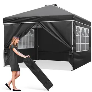 3X3m açık bahçe taşınabilir Pop up Gazebo ekonomik kare alüminyum çerçeve 10X2 0FT kolay kurulan çadır gölgelik düğün parti çadır