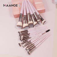 MAANGE Lot de 20 pinceaux de maquillage professionnels rose pour outils de beauté de luxe les mieux notés