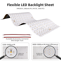Panneau LED COXO ultra fin, flexible et pliable, 24 V, dimmable, 4000 K, 6000 K, diffuseur de surface, rétroéclairage, panneau de rétroéclairage LED