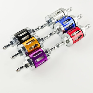Qiangye Motorcycle Oil Filter Zinc Alloy Fuel Filter For ATV Scooter Modification Silver <b>Titanium</b> Red Blue Green - Product Image 2