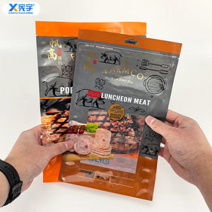 Custom Printing Logo Transparent Vacuum Sealed Plastic Bag Reusable Smell-Proof Mylar Pouch for Beef Bacon Hamburger Patties - Product Image 5