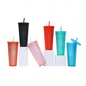 24oz Double Walled Pineapple Stud Tumblers Acrylic Color Changing <b>Drink</b> Cups With Lid and <b>Straw</b> - Product Image 4