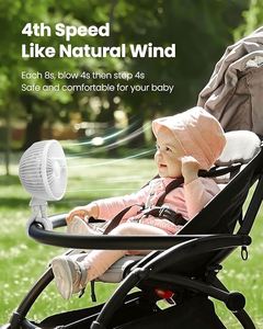 Ventilador Octopus con Control de Botón, 4 Velocidades, Luz Nocturna LED, Plegable y Portátil, Alimentación USB/Batería, Compacto para Uso en Exteriores y Dormitorios - Product Image 3