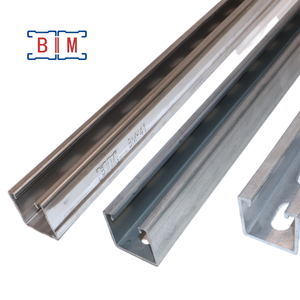 Canale Unistrut P1000T 1-5/8 X 1-5/8 Pollici 41X41X2.5mm Zincato Elettroliticamente con Struttura Scanalata ad Alta Resistenza - Product Image 1