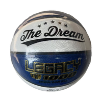 Ballon de basketball en cuir PU taille 7/6/5/4/3/2/1 avec bonne adhérence, logo personnalisable imprimé, ballon silencieux pour l'entraînement