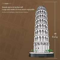 Reobrix 66025 7 Tour de Pise inclinée, Italie, Ensemble de briques, Monument du patrimoine mondial, Blocs de construction MOC pour cadeau de Noël