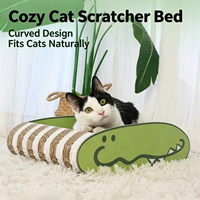 Emballage OEM/ODM personnalisé avec logo pour arbre à chat et griffoir en carton en forme de crocodile, en papier ondulé