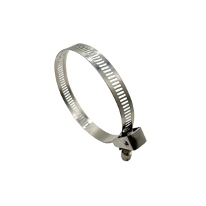 Collier de serrage réglable à dégagement rapide en argent poli de type américain pour fixation de capuchon de <span class=keywords><strong>cheminée</strong></span> - Product Image 1