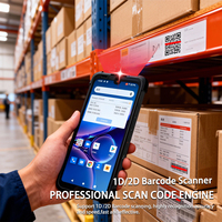 Lector NFC Android IP68 Resistente al Agua de 450 Nits, Escáner de Códigos de Barras 1D 2D, PDA Industrial Resistente de 5.7 Pulgadas para Almacén