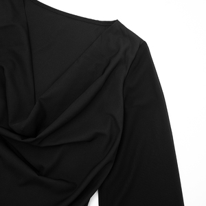 Viviblook D25DS425 robes pour femmes automne nouveau Floral cravate teinture imprimé col oscillant manches longues cloche Mini robe - Product Image 6