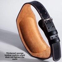 Ceinture de soutien lombaire WOSWEIR pour homme en cuir PU, 15 cm, équipement d'entraînement de la taille, ceinture de musculation pour l'entraînement et la force