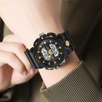 Montre de sport étanche pour homme STRYVE, double affichage, lumière nocturne, multifonctionnelle, montre électronique pour étudiants, 8028