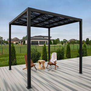 <span class=keywords><strong>Pergola</strong></span> sur mesure 4m x 3m, système de toit à lames motorisées, cadre en aluminium thermolaqué - Product Image 4