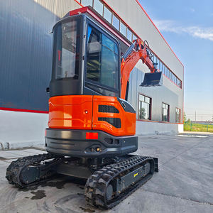 Spedizione gratuita Grapple Digger Mini escavatore Bagger con cabina KUBOTA motore diesel cingolato Pelle per la vendita - Product Image 3
