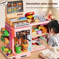 Juguete de Plástico para Niños, Hamburguesa y Bebida, para Niñas de 4 a 6 Años, Juego Educativo de Simulación de Cocina, Juego de Doble Cara