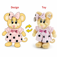 Peluche Gilly Mouse, la souris de dessin animé debout, en coton PP doux, jouet en peluche pour enfants, cadeau d'anniversaire