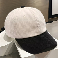 Casquette de baseball en velours côtelé à 6 panneaux à la mode nouvelle confortable respirant Logo personnalisé motif ethnique Oxford Dot nouveau