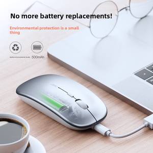 Souris sans fil INPHIC M1, silencieuse, rechargeable, USB, trois modes, pour ordinateur portable, avec rétroéclairage et <span class=keywords><strong>4</strong></span> boutons - Product Image 4