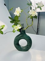 Fabriqué à la main moderne Art abstrait Sculptures personnalisées en marbre naturel pierre fleur Vase maison Table décor bureau ornement cadeau Unique